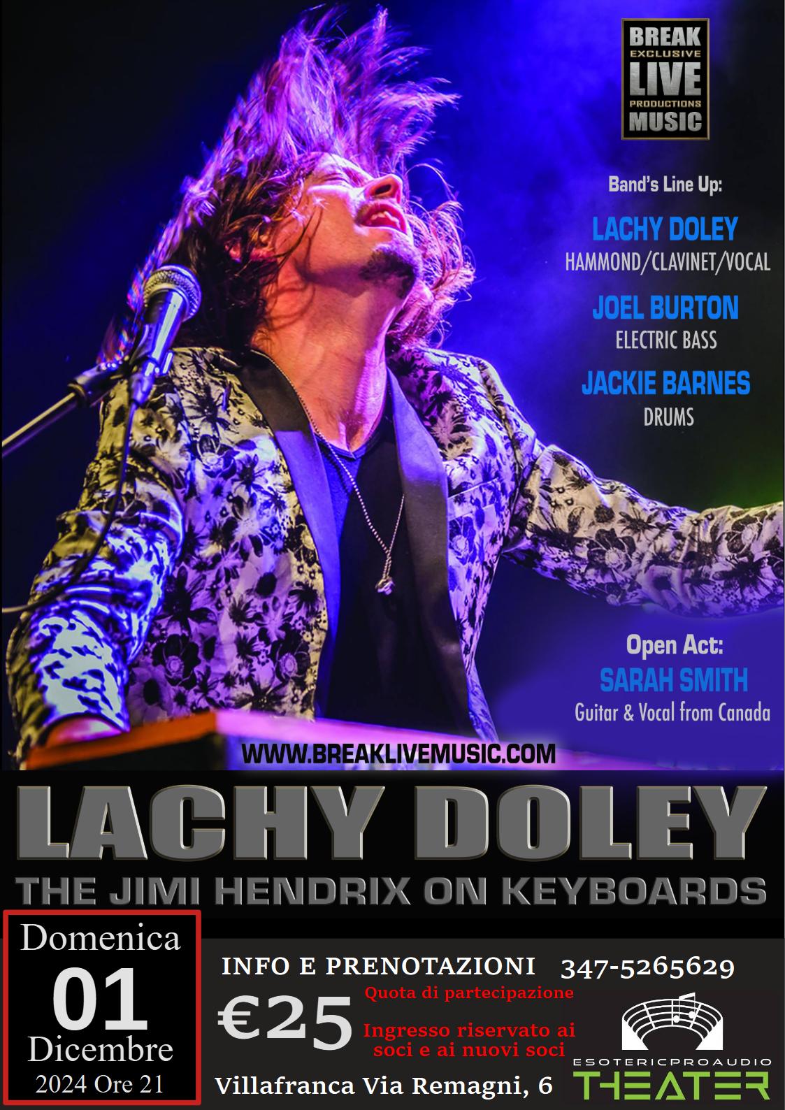 Lachy Doley in concerto al teatro Esoteric Pro Audio